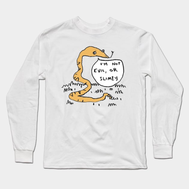 Snakes Aren't Evil Long Sleeve T-Shirt by Sophie Corrigan